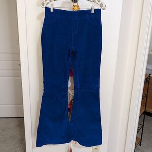 Free People We the Free People Blue Corduroy Flare Pull On
